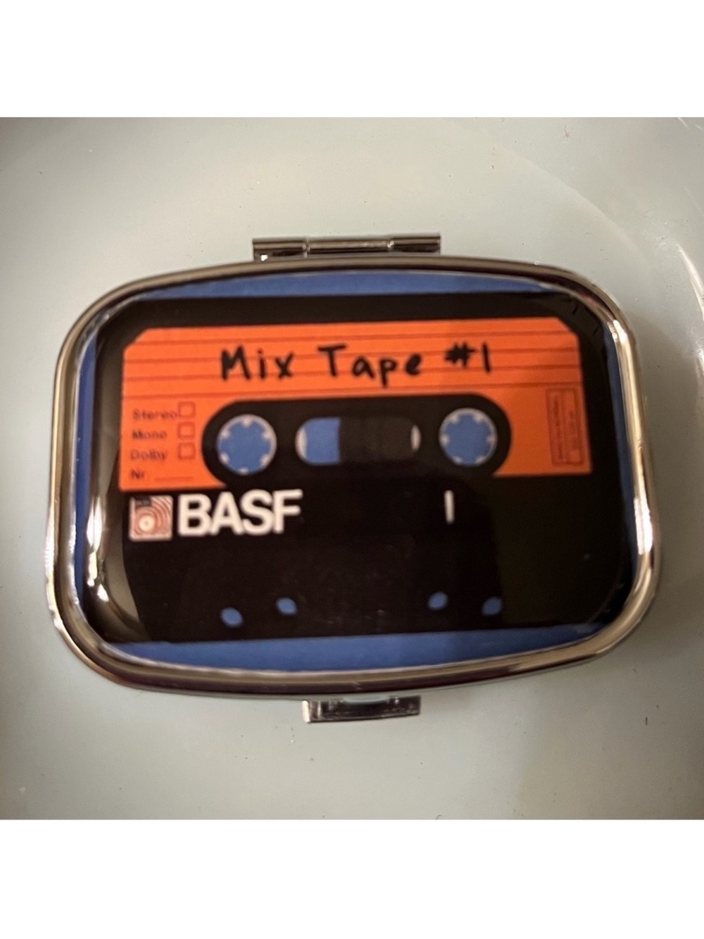 Retro Cassette Tape Design Portable Audio Trinket /Medication Box